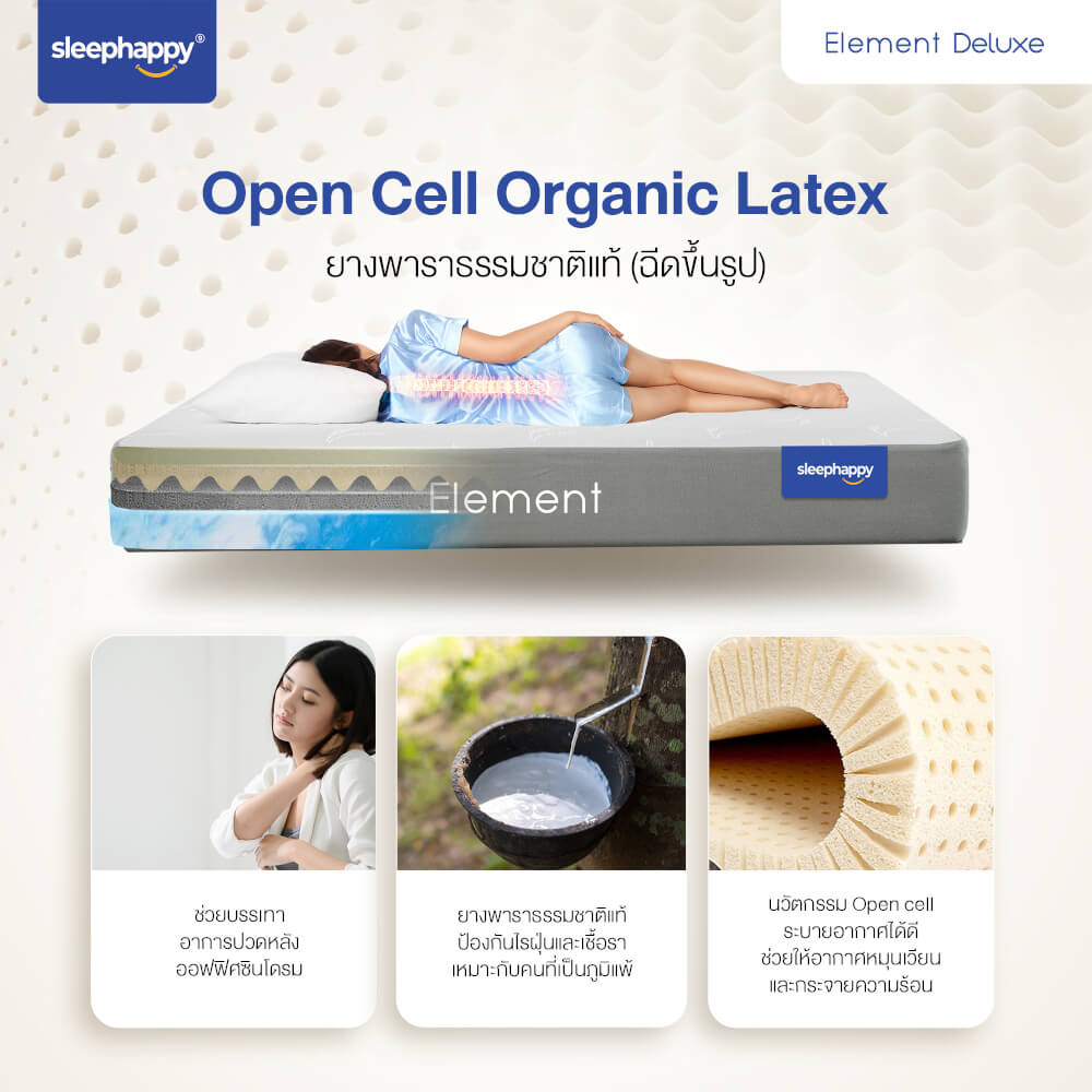 ที่นอน 3.5 ฟุต SLEEPHAPPY ELEMENT DELUXE